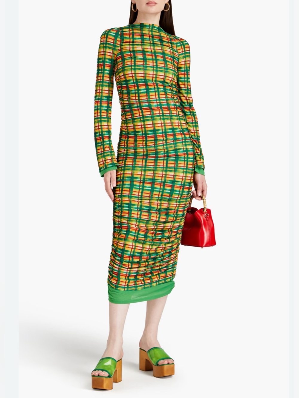 SIMON MILLER Azora printed jersey midi dress Small